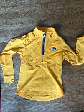 Nashville Predators Yellow Quarter-Zip Pullover